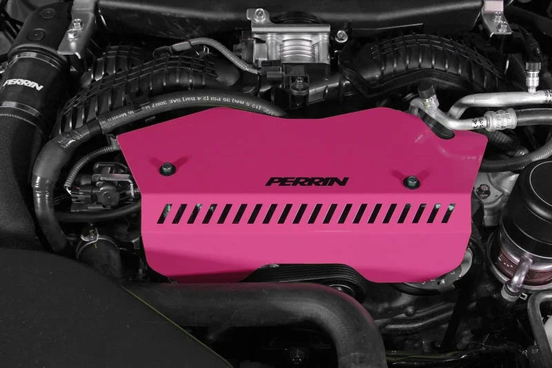 PERRIN 22-25 Subaru WRX Pulley Cover - Hyper Pink (TALL - For Use w/o PERRIN AOS) - Additional View 5