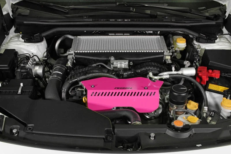 PERRIN 22-25 Subaru WRX Pulley Cover - Hyper Pink (TALL - For Use w/o PERRIN AOS) - Additional View 8