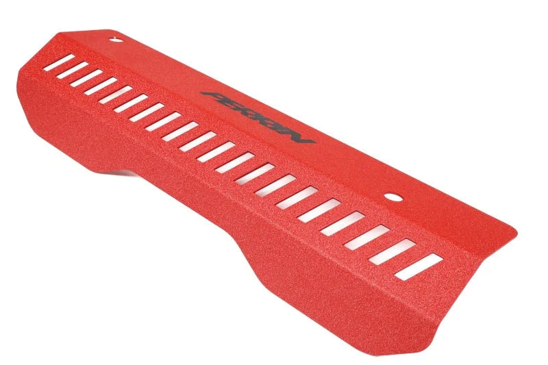 PERRIN 22-25 Subaru WRX Pulley Cover - Red (SHORT - For Use w/PERRIN AOS) - Back View