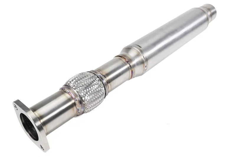 PERRIN 22-25 Subaru WRX Stainless Steel Midpipe w/Resonator 3in. (Fits OEM/Aftermarket Mufflers) - Side View