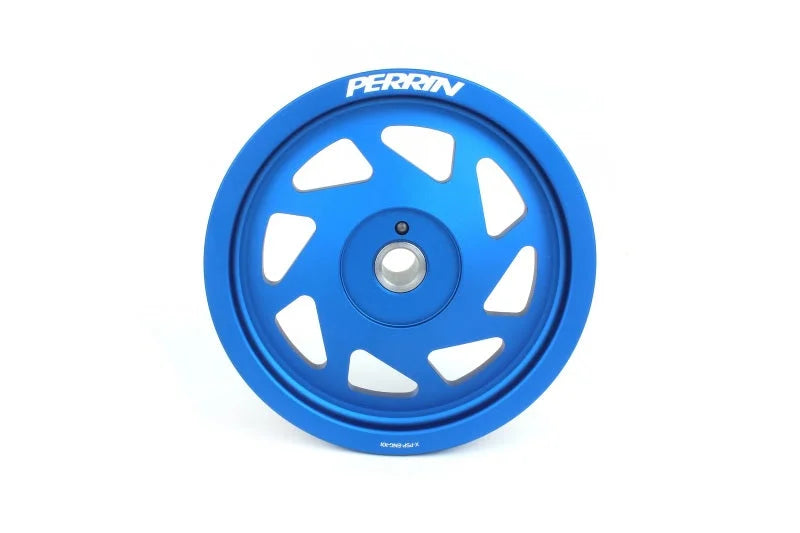 PERRIN 22-25 Subaru WRX/BRZ & Toyota GR86 / 20-25 FXT/OBXT Lightweight Crank Pulley - Blue - Main Product View