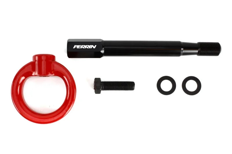 PERRIN 22-25 Toyota GR86 Tow Hook Kit (Front) - Red - Side View