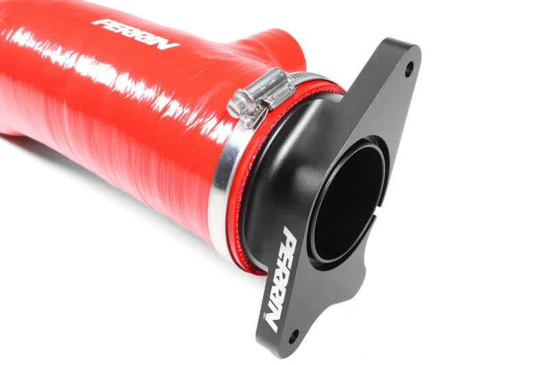 PERRIN 22-26 Subaru WRX / 20-25 LGT & OBXT Turbo Inlet Hose w/Turbo Adapter Flange (Long) - Red - Additional View 7