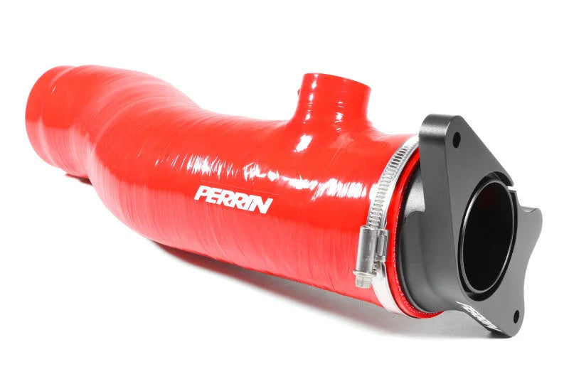 PERRIN 22-26 Subaru WRX / 20-25 LGT & OBXT Turbo Inlet Hose w/Turbo Adapter Flange (Long) - Red - Additional View 9