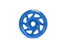 Load image into Gallery viewer, PERRIN 93-14 Subaru Impreza (Incl. 02-14 WRX) / 04-21 STI Lightened Crank Pulley - Blue - Side View