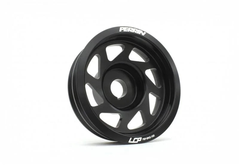 PERRIN 93-14 Subaru Impreza (Incl. 02-14 WRX) / 04-21 STI Lightened Crank Pulley - Black - Additional View 7
