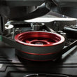 Load image into Gallery viewer, PERRIN 93-14 Subaru Impreza (Incl. 02-14 WRX) / 04-21 STI Lightened Crank Pulley - Red - Installation View