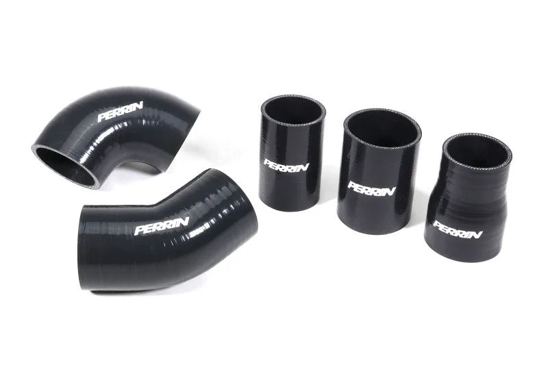 PERRIN Front Mount Intercooler Boost Tube Kit - Black fits 2022-2025 Subaru WRX - Back View