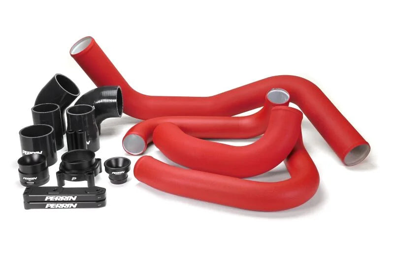 PERRIN Front Mount Intercooler Boost Tube Kit - Red fits 2022-2025 Subaru WRX - Main Product View
