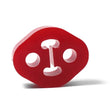 Load image into Gallery viewer, PERRIN Subaru / Universal 12mm ID 1.5in. Hole Offset Exhaust Hanger - Red (Sold Individually) - Side View