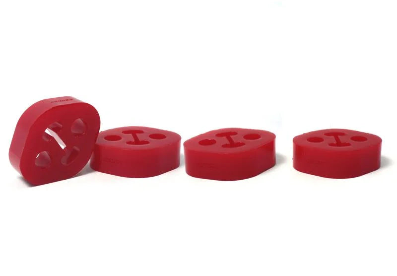 PERRIN Subaru / Universal 15mm ID 1.5in. Hole Offset Exhaust Hanger - Red (Sold Individually) - Side View