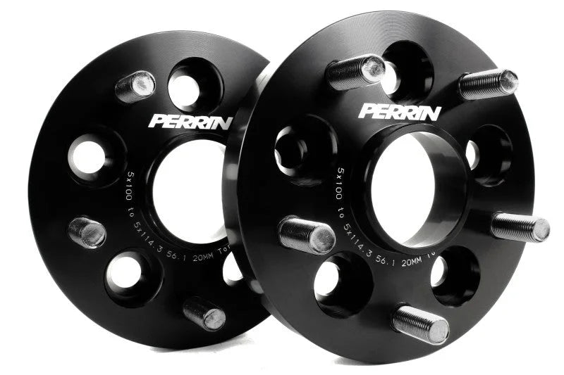 PERRIN Subaru/Toyota/Scion 20mm Wheel Adapter (Bolt-On Type) 5x100 to 5x114.3 w/56mm Hub - Pair - Main Product View