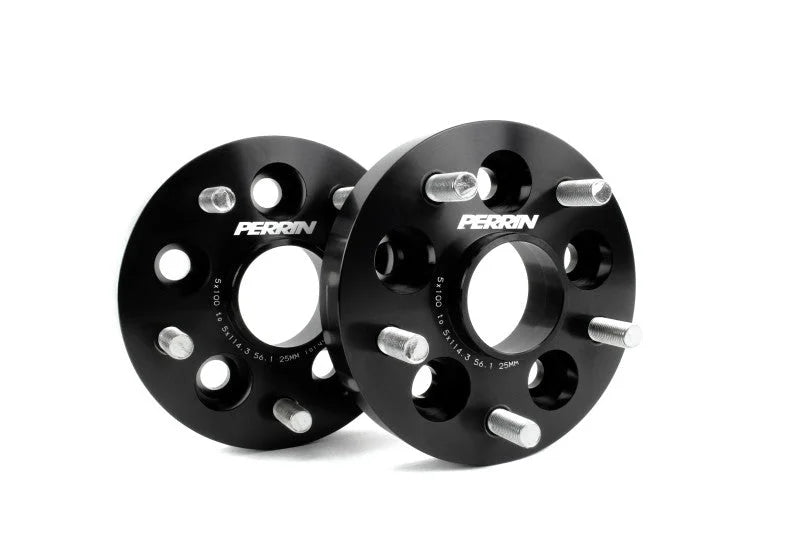 PERRIN Subaru/Toyota/Scion 25mm Wheel Adapter (Bolt-On Type) 5x100 to 5x114.3 w/56mm Hub - Pair - Main Product View