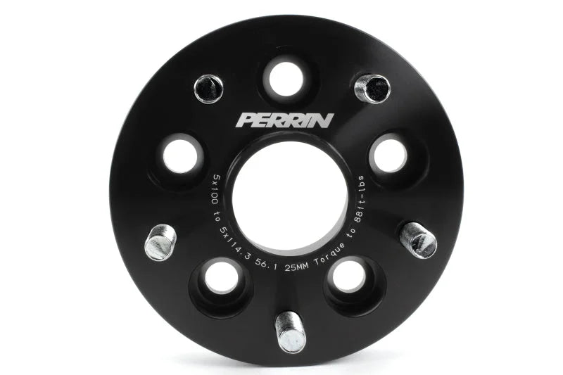 PERRIN Subaru/Toyota/Scion 25mm Wheel Adapter (Bolt-On Type) 5x100 to 5x114.3 w/56mm Hub - Pair - Back View
