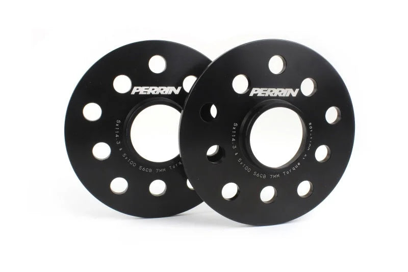 PERRIN Subaru/Toyota/Scion 7mm Wheel Spacers (Slip-On Style With Studs) 5x114.3/5x100 56mm CB - Pair - Side View