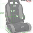 Load image into Gallery viewer, PRP 03-06 Jeep Wrangler TJ Enduro Elite Suspension Seat - Trek Edition - Black (Pair) - Back View
