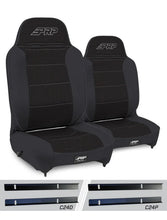 Load image into Gallery viewer, PRP 03-06 Jeep Wrangler TJ Enduro High Back Reclining Suspension Seats Kit - Black (Pair) - Main Product View