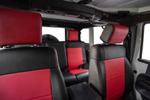 Load image into Gallery viewer, PRP 07-10 Jeep Wrangler JK Front Seat Covers/2 door or 4 door (Pair) - Black/Red - Main Product View