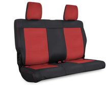 Load image into Gallery viewer, PRP 08-10 Jeep Wrangler JKU Rear Seat Cover/4 door - Black/Red - Side View