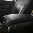 Load image into Gallery viewer, PRP 10-14 Ford Raptor  Center Console Cover- Black with Silver Stitch - Side View