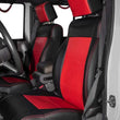 Load image into Gallery viewer, PRP 11-12 Jeep Wrangler JK Front Seat Covers/2 door or 4 door (Pair) - Black/Red - Detail View
