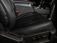 Load image into Gallery viewer, PRP 12-14 Ford Raptor Front Seat Covers (Pair) - Black w Silver Stitch - Back View