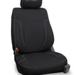Load image into Gallery viewer, PRP 12-14 Ford Raptor Front Seat Covers (Pair) - Black w Silver Stitch - Additional View 7