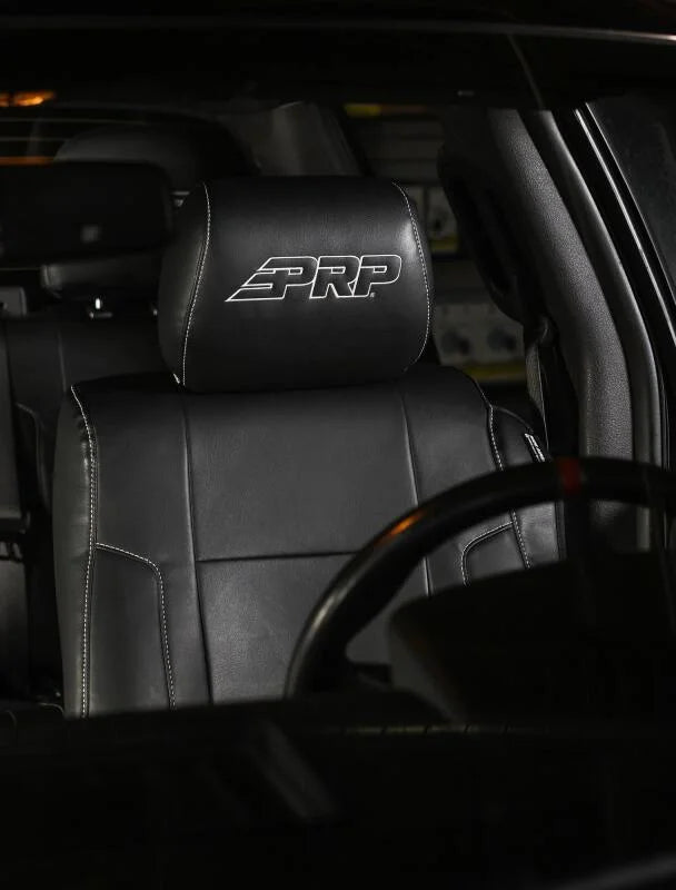 PRP 12-14 Ford Raptor Front Seat Covers (Pair) - Black w Silver Stitch - Additional View 8