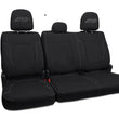 Load image into Gallery viewer, PRP 12-14 Ford Raptor  Rear Bench Seat Covers- Black with Silver Stitch - Main Product View