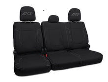 Load image into Gallery viewer, PRP 12-14 Ford Raptor  Rear Bench Seat Covers- Black with Silver Stitch - Main Product View