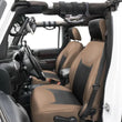 Load image into Gallery viewer, PRP 13-18 Jeep Wrangler JK Front Seat Covers/2 door or 4 door (Pair) - Black/Tan - Side View