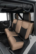 Load image into Gallery viewer, PRP 13-18 Jeep Wrangler JKU Rear Seat Cover/4 door - Black/Tan - Side View