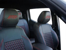 Load image into Gallery viewer, PRP 16-23 Toyota Tacoma Front Seat Covers (Pair) - Black/Orange - Detail View