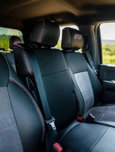 Load image into Gallery viewer, PRP 2015+ Ford F150 / 2017+ Super Duty Center Jump Seat Cover w/ Std. Console - Red - Side View
