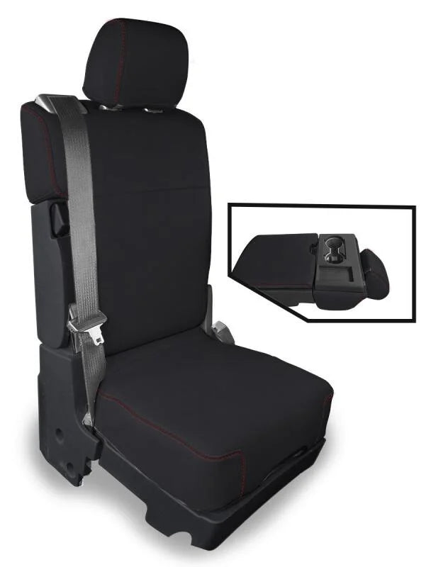 PRP 2015+ Ford F150 / 2017+ Super Duty Center Jump Seat Cover w/ Upper Console - Red - Main Product View