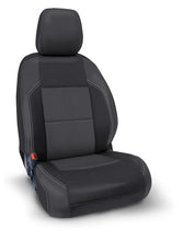 Load image into Gallery viewer, PRP 2016+ Toyota Tacoma Front Seat Covers with Electric Seat Adjusters (Pair) - Black/Grey - Main Product View