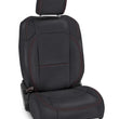 Load image into Gallery viewer, PRP 2018+ Jeep Wrangler JL/2 Door/ Non-Rubicon Front Seat Covers (Pair) - Black w/ Red Stitching - Side View