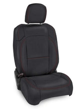Load image into Gallery viewer, PRP 2018+ Jeep Wrangler JL/2 Door/ Non-Rubicon Front Seat Covers (Pair) - Black w/ Red Stitching - Side View