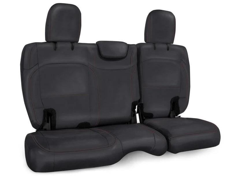 PRP 2018+ Jeep Wrangler JL/2 Door Rear Bench Cover - Black with Red Stitching