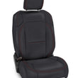 Load image into Gallery viewer, PRP 2018+ Jeep Wrangler JL/2 door/Rubicon  Front Seat Covers (Pair) - Black with Red Stitching - Main Product View