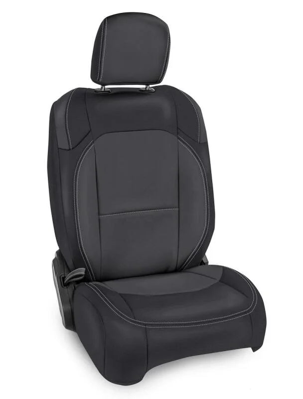 PRP 2018+ Jeep Wrangler JL/2 door/Rubicon Front Seat Covers (Pair) - Black/Grey - Main Product View