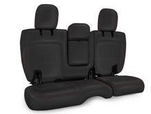Load image into Gallery viewer, PRP 2018+ Jeep Wrangler JLU/4 Door Rear Bench Cover w/ Leather Interior - Black w/ Red Stitching - Main Product View