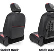 Load image into Gallery viewer, PRP 2018+ Jeep Wrangler JLU/4 Door/Jeep Gladiator JT/ Non-Rubicon Front Seat Covers(Pair) -Black/Red - Side View