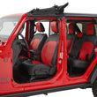 Load image into Gallery viewer, PRP 2018+ Jeep Wrangler JLU/4 Door/Jeep Gladiator JT/ Non-Rubicon Front Seat Covers(Pair) -Black/Red - Additional View 5