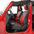 Load image into Gallery viewer, PRP 2018+ Jeep Wrangler JLU/4 Door/Jeep Gladiator JT/ Non-Rubicon Front Seat Covers(Pair) -Black/Red - Additional View 6