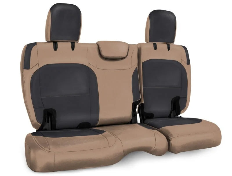 PRP 2018+ Jeep Wrangler JLU/4 door Rear Bench Cover with Cloth Interior - Black/Tan - Main Product View
