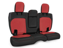 Load image into Gallery viewer, PRP 2018+ Jeep Wrangler JLU/4 door Rear Bench Cover with Leather Interior - Black/Red - Main Product View