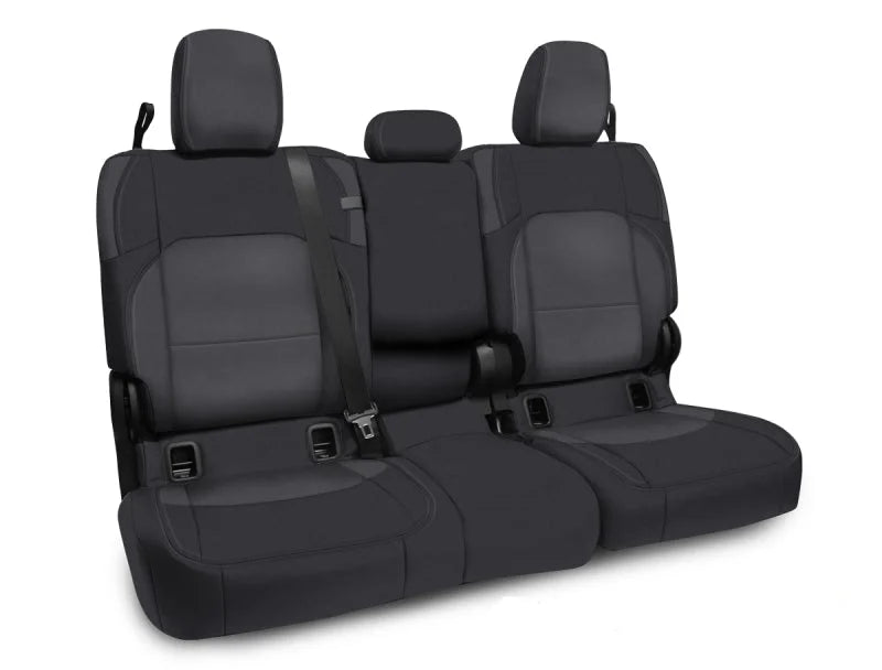 PRP 2020+ Jeep Gladiator JT Rear Bench Cover with Leather Interior - Black/Grey - Main Product View
