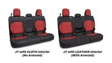 Load image into Gallery viewer, PRP 2020+ Jeep Gladiator JT Rear Bench Cover with Leather Interior - Black/Grey - Side View