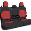 Load image into Gallery viewer, PRP 2020+ Jeep Gladiator JT Rear Bench Cover with Leather Interior - Black/Red - Main Product View